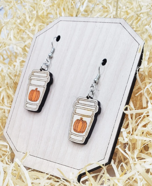 Pumpkin Spice Latte Earrings