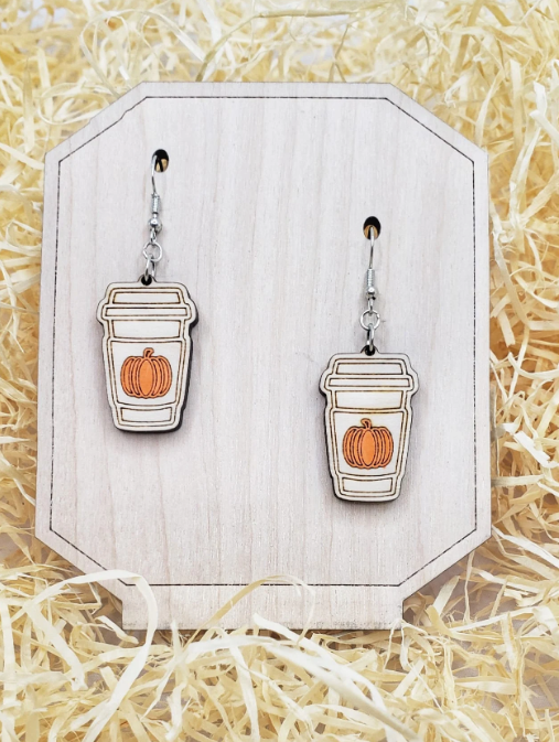 Pumpkin Spice Frappuccino Earrings